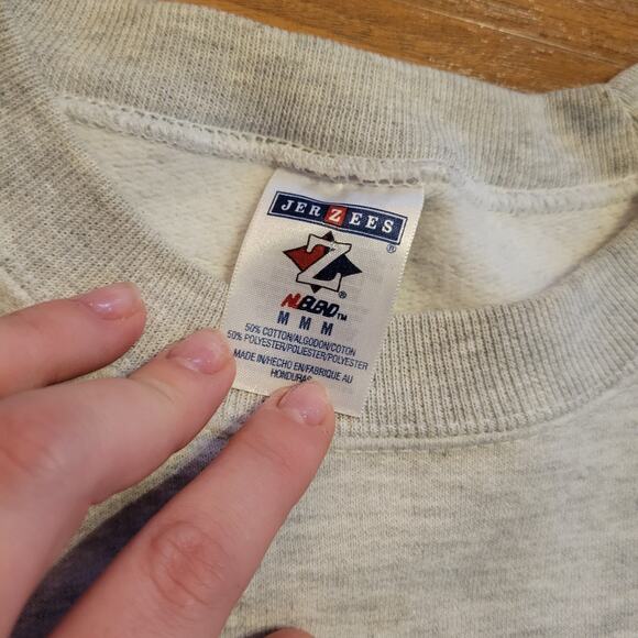 Jerzees, M | Vintage Oversized Sweatshirt Embroidered Funny Text - Picture 5 of 5